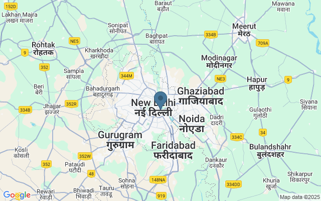 Kaart met locatie National Zoological Park of New Delhi